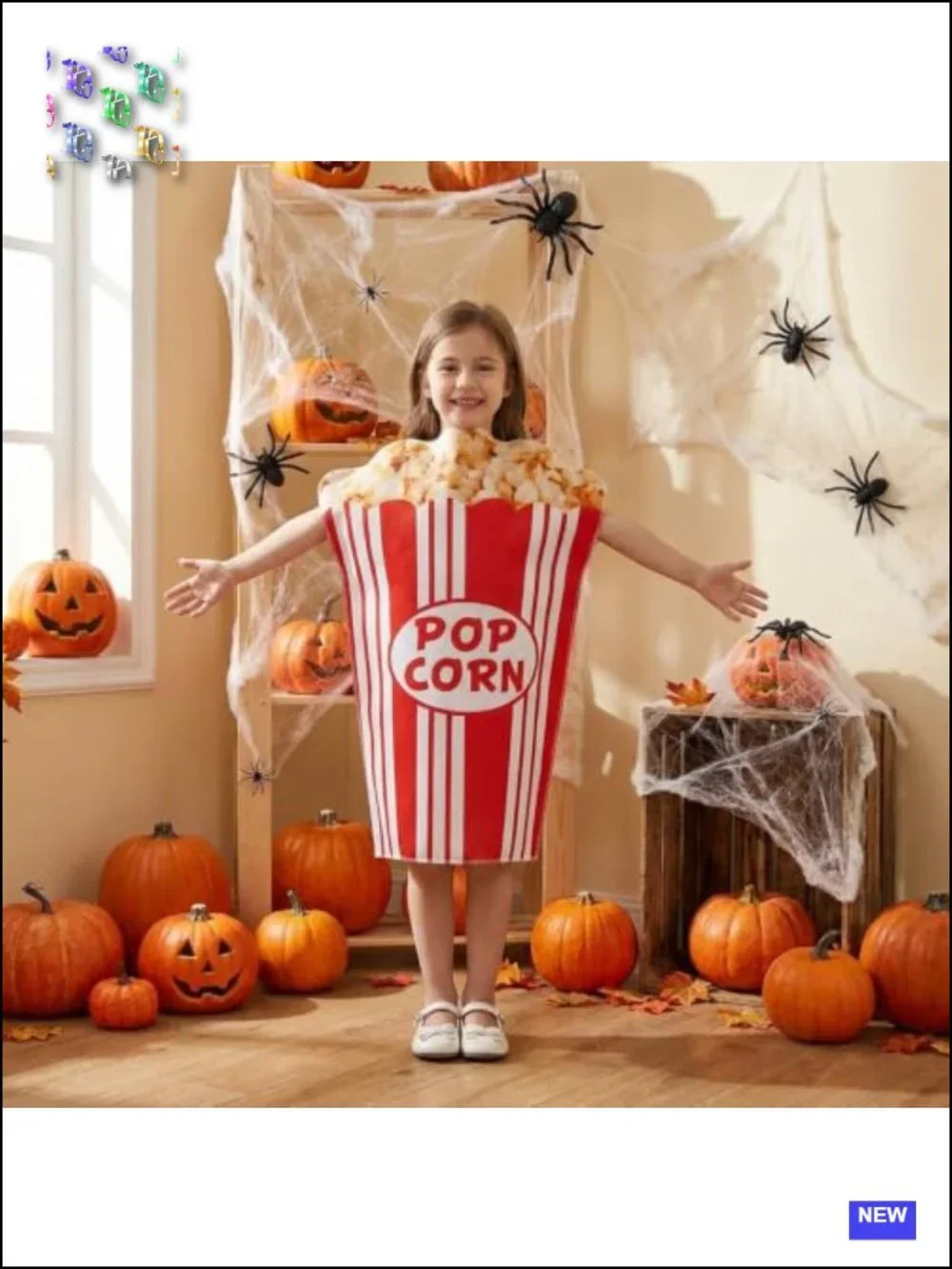 Popcorn Costume for Adults Kids Halloween Party Movie Night Funny